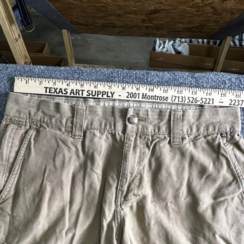 Columbia Shorts Mens Size 32 Tan Canvas Utility Outdoor Casual Hiking 8 Inseam